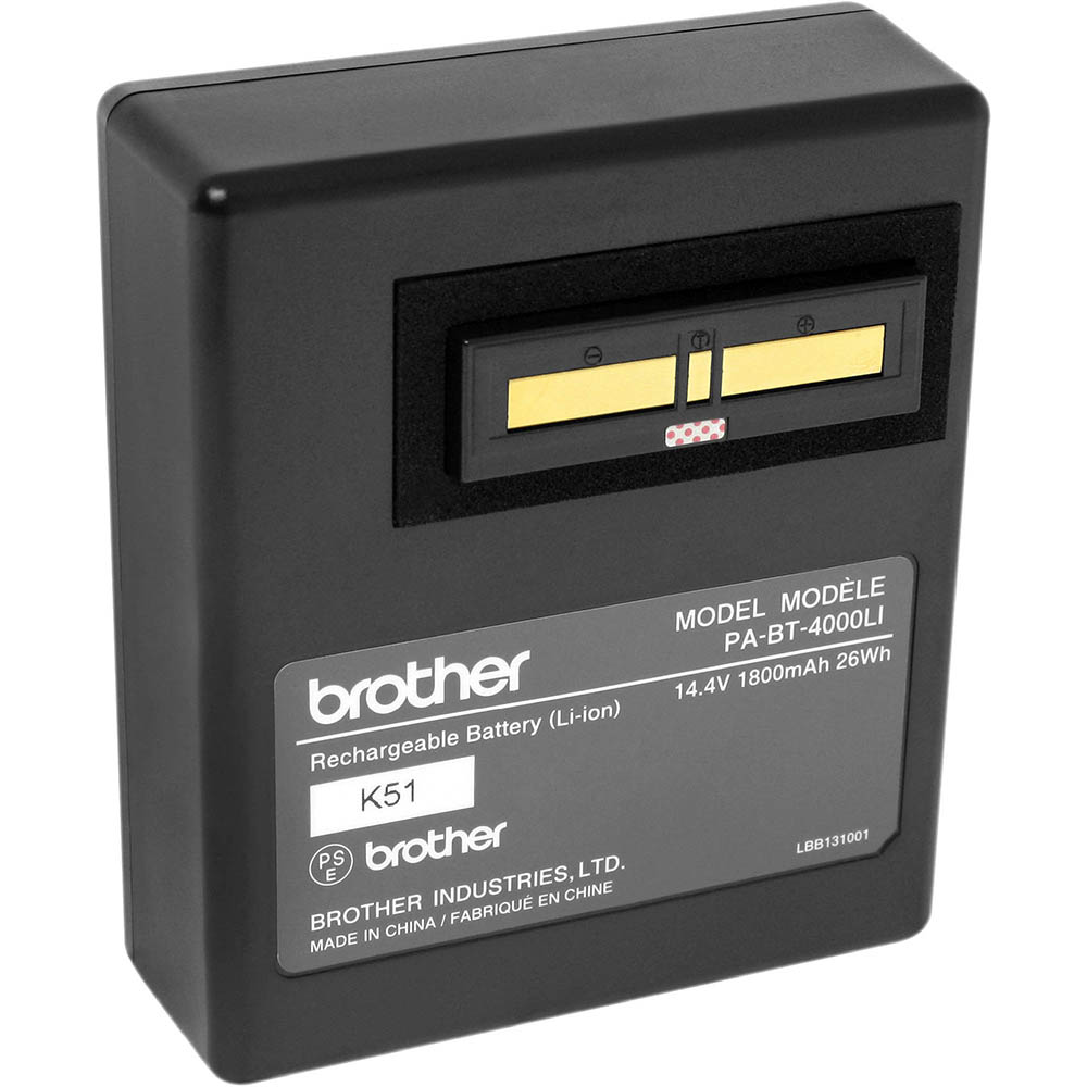 BROTHER PABT4000LI RECHARGABLE LITHIUMION BATTERY PACK