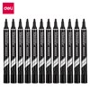 DELI THINK PERMANENT MARKER BULLET TIP 15MM BLACK BOX 12