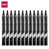 DELI THINK PERMANENT MARKER CHISEL TIP 5MM BLACK BOX 12