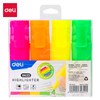 DELI ACCENT HIGHLIGHTER CHISEL TIP ASSORTED WALLET 4