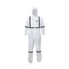 PROVEK TYPE 56 DISPOSABLE COVERALLS WITH REFLECTIVE TAPE  WHITE  SIZE LARGE