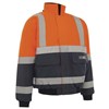WORKIT 3003 HI VIS 2 TONE BOMBER JACKET WITH REFLECTIVE TAPE  ORANGENAVY  SIZE SMALL