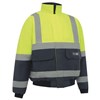 WORKIT 3003 HI VIS 2 TONE BOMBER JACKET WITH REFLECTIVE TAPE  YELLOWNAVY  SIZE XL