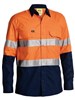 BISLEY BS6415T X AIRFLOW HIVIS RIPSTOP SHIRT WITH REFLECTIVE TAPE  ORANGENAVY  SIZE 4XL