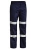 BISLEY BP6003T COTTON DRILL WORK PANTS WITH BIOMOTION TAPE  NAVY  SIZE 102R