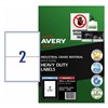 AVERY 959193 L7068 HEAVY DUTY LASER LABELS 2UP WHITE PACK 10