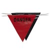 PROCHOICE DANGER BUNTING TRIANGLE DAY SAFETY FLAGS 30M BLACKRED