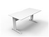 DELUXE RAPID SPAN STRAIGHT DESK WITH METAL MODESTY PANEL 1800 X 750 X 730MM WHITE BASEWHITE TOP