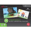 GBC LAMINATING POUCH GLOSS 80 MICRON A3 CLEAR PACK 100