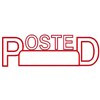 DESKMATE PREINKED MESSAGE STAMP POSTED RED