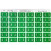 AVERY 43344 LATERAL FILE LABEL SIDE TAB YEAR CODE 4 25 X 38MM LIGHT GREEN PACK 180