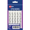 AVERY 932351 MERIT STAR STICKERS 14MM SILVER PACK 90