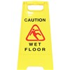 CLEANLINK SAFETY AFRAME SIGN WET FLOOR 430 X 280 X 620MM YELLOW