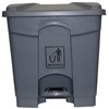 CLEANLINK RUBBISH BIN WITH PEDAL LID 30 LITRE GREY