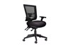 BURO METRO II 247 TASK CHAIR MEDIUM MESH BACK 3LEVER NYLON BASE WITH ARMS BLACK