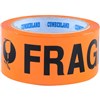 CUMBERLAND  MARBIG PRINTED TAPE FRAGILE 48MM X 66M ORANGE PACK 6