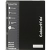 COLOURHIDE NOTEBOOK WITH POCKETS 120 PAGE A4 BLACK