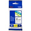 BROTHER TZE111 LAMINATED LABELLING TAPE 6MM BLACK ON CLEAR