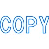 XSTAMPER CXBN 1006 PREINKED MESSAGE STAMP COPY 42 X 13MM BLUE