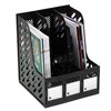 MARBIG MAGAZINE RACK 3 SECTION BLACK