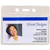 REXEL ID POUCH SOFT LANDSCAPE 94 X 78MM CLEAR PACK 10