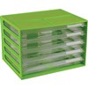 ITALPLAST DOCUMENT CABINET 5 DRAWER 255 X 330 X 230MM A4 LIME