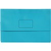 MARBIG SLIMPICK FOOLSCAP DOCUMENT WALLET BRIGHTS MARINE BLUE PACK 10