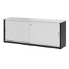YS DESIGN OXLEY CREDENZA 1200 X 450 X 730MM WHITEIRONSTONE