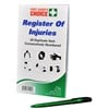 FIRST AIDERS CHOICE REGISTER OF INJURIES BOOK AND PEN