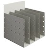 RAPID SCREEN DOCUMENT DIVIDER 4 SPACE PRECIOUS SILVER