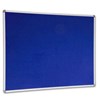 VISIONCHART CORPORATE FELT PINBOARD ALUMINIUM FRAME 1500 X 1200MM ROYAL BLUE