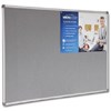 VISIONCHART CORPORATE FELT PINBOARD ALUMINIUM FRAME 1500 X 1200MM GREY