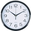 ITALPLAST WALL CLOCK 300MM PLASTIC WHITE  BLACK