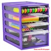 ITALPLAST OFFICE ORGANISER CABINET 4 DRAWER 255D X 165W X 230H MM GRAPE