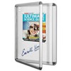 VISIONCHART NEO WHITEBOARD NOTICE CASE HINGED DOOR 1 LOCK 600 X 400MM