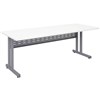 RAPID SPAN C LEG DESK WITH METAL MODESTY PANEL 1800 X 700MM WHITESILVER