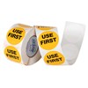 AVERY 937343 REMOVABLE USE FIRST LABEL 40MM YELLOWBLACK BOX 500