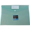 PROTEXT DOCUMENT WALLET WITH BUTTON CLOSURE A4 PP GREEN
