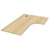 RAPIDLINE SCREEN SCALLOPED CORNER WORKSTATION DESK TOP 1800 X 1200 X 750 NATURAL OAK