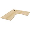 RAPIDLINE SCREEN SCALLOPED CORNER WORKSTATION DESK TOP 1800 X 1500 X 750 NATURAL OAK