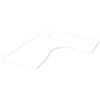 RAPIDLINE SCREEN SCALLOPED CORNER WORKSTATION DESK TOP 1800 X 1500 X 750 NATURAL WHITE