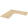 RAPIDLINE SCREEN SCALLOPED CORNER WORKSTATION DESK TOP 1800 X 1800 X 750 NATURAL OAK