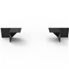 RAPIDLINE SHUSH30 SCREEN ADJUSTABLE BRACKETS BLACK PACK 2