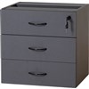 RAPID WORKER FIXED DESK RETURN PEDESTAL 3DRAWER LOCKABLE 465 X 370 X 454MM IRONSTONE