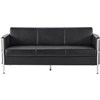 RAPIDLINE ECLIPSE LOUNGE CHAIR 3 SEATER BLACK PU