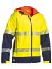 BISLEY 2TONE HIVIS RIPSTOP SOFT SHELL JACKET WITH TAPE  YELLOWNAVY  XL
