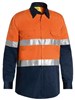 BISLEY BS6696T HIVIS LIGHTWEIGHT COTTON DRILL SHIRT WITH REFLECTIVE TAPE  ORANGENAVY  SIZE 2XL