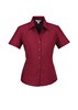BIZ COLLECTION LADIES PLAIN OASIS SHORT SLEEVE SHIRT  CHERRY  SIZE 16