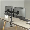 Brateck DualMonitor Steel Articulating Monitor Mount Fit Most 1732 Monitor Up to 20KG VESA 75x75100x100  Black