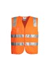 SYZMIK HI VIS FULL ZIP VEST WITH REFLECTIVE TAPE  ORANGE  SIZE MEDIUM